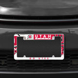 NCAA Utah Utes All Over Chrome Frame Fan Gear NCAA Utah Utes