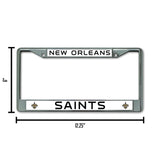 NFL New Orleans Saints Chrome License Plate Frame Fan Gear NFL New Orleans Saints