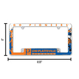 NCAA Wisconsin-Platteville Pioneers All Over Chrome Frame Fan Gear NCAA Wisconsin-Platteville Pioneers