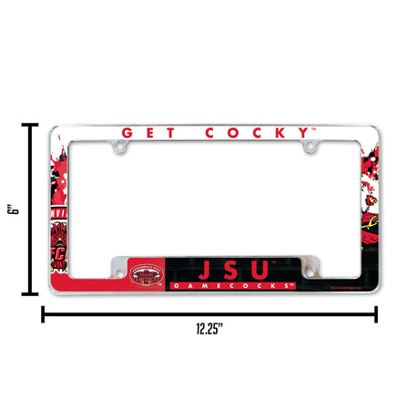 NCAA Jacksonville State Gamecocks All Over Chrome Frame Fan Gear NCAA Jacksonville State Gamecocks