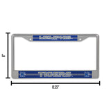 NCAA Memphis Tigers Chrome Glitter License Plate Frame Fan Gear NCAA Memphis Tigers