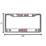 NCAA Texas A&M Aggies Chrome License Plate Frame Fan Gear NCAA Texas A&M Aggies