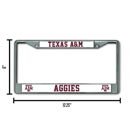 NCAA Texas A&M Aggies Chrome License Plate Frame Fan Gear NCAA Texas A&M Aggies