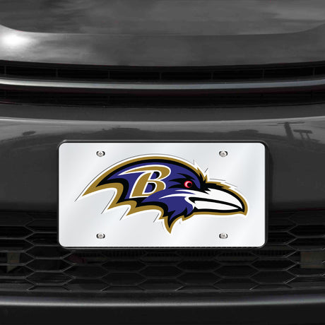 NFL Baltimore Ravens Laser Cut Silver License Plate Tag Fan Gear NFL Baltimore Ravens