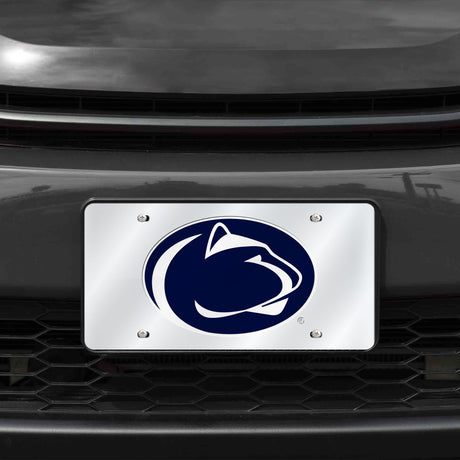 NCAA Penn State Nittany Lions - PSU Silver Laser Cut Automobile Tag Fan Gear NCAA Penn State Nittany Lions