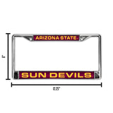 NCAA Arizona State Sun Devils - ASU Laser Cut Chrome License Plate Frame Fan Gear NCAA Arizona State Sun Devils