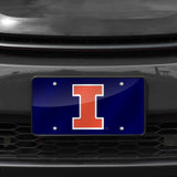 NCAA Illinois Fighting Illini Laser Cut Automobile Tag Fan Gear NCAA Illinois Fighting Illini
