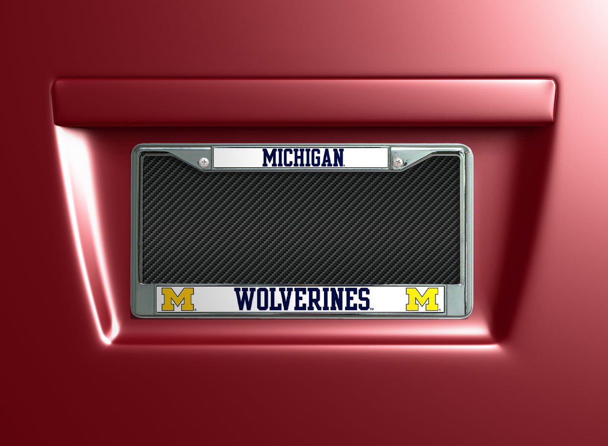 NCAA Michigan Wolverines Chrome License Plate Frame Fan Gear NCAA Michigan Wolverines