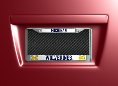 NCAA Michigan Wolverines Chrome License Plate Frame Fan Gear NCAA Michigan Wolverines