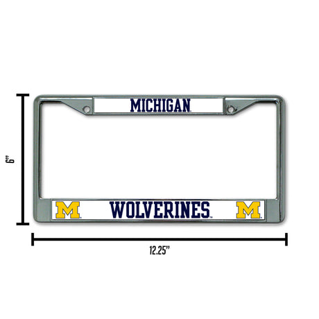NCAA Michigan Wolverines Chrome License Plate Frame Fan Gear NCAA Michigan Wolverines