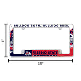 NCAA Fresno State Bulldogs All Over Chrome Frame Fan Gear NCAA Fresno State Bulldogs