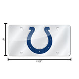 NFL Indianapolis Colts Laser Cut Silver License Plate Tag Fan Gear NFL Indianapolis Colts