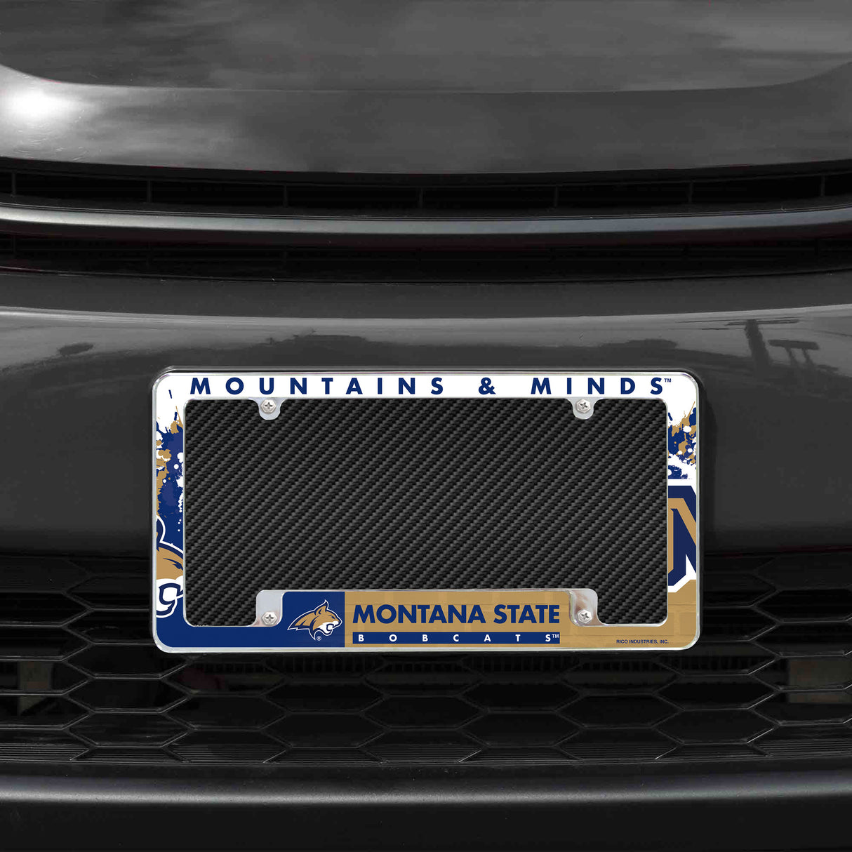 NCAA Montana State Bobcats All Over Chrome Frame Fan Gear NCAA Montana State Bobcats