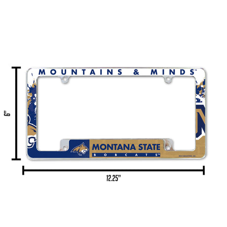 NCAA Montana State Bobcats All Over Chrome Frame Fan Gear NCAA Montana State Bobcats