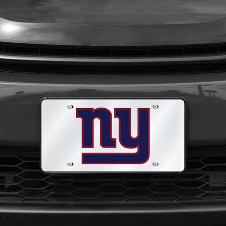 NFL New York Giants Laser Cut Silver License Plate Tag Fan Gear NFL New York Giants
