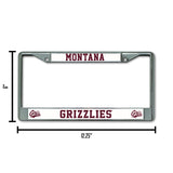 NCAA Montana Grizzlies Chrome License Plate Frame Fan Gear NCAA Montana Grizzlies