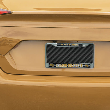 NCAA Wake Forest Demon Deacons Chrome Glitter License Plate Frame Fan Gear NCAA Wake Forest Demon Deacons