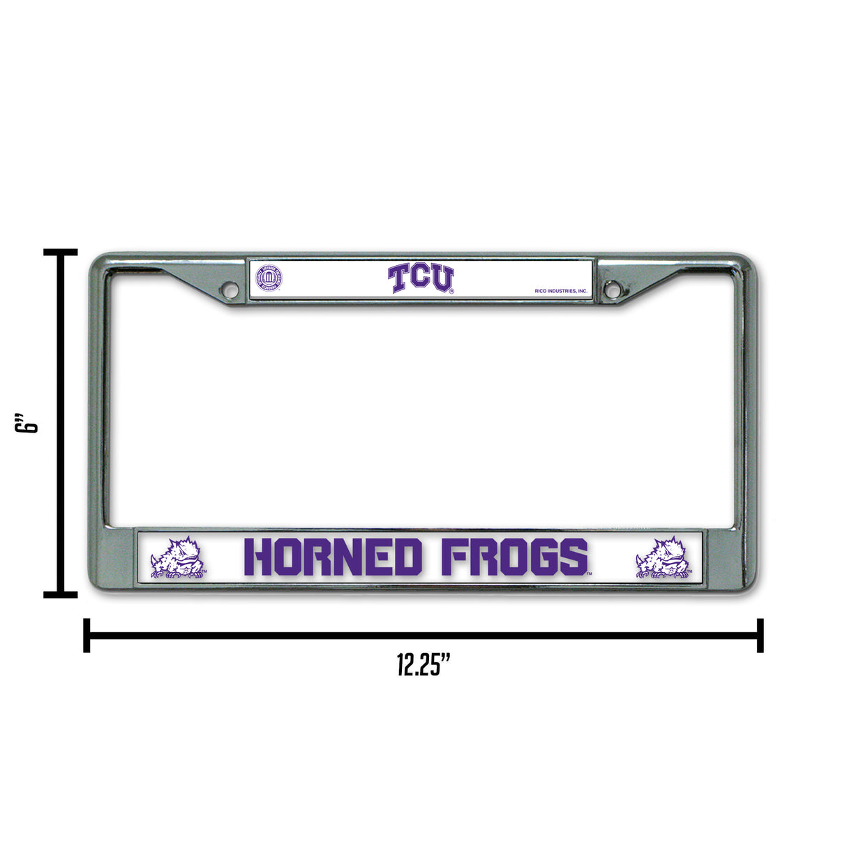 NCAA TCU Horned Frogs Chrome License Plate Frame Fan Gear NCAA TCU Horned Frogs