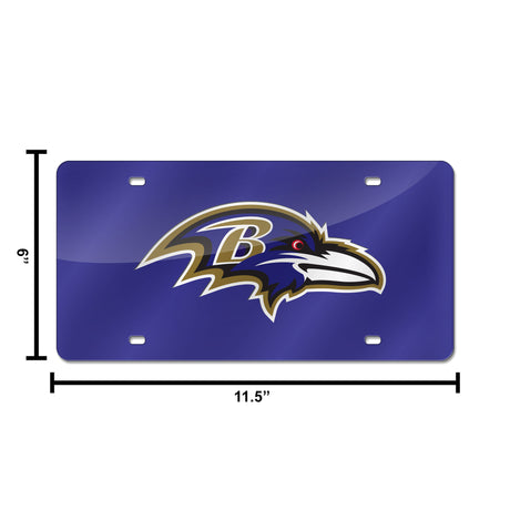 NFL Baltimore Ravens Laser Cut License Plate Tag Fan Gear NFL Baltimore Ravens