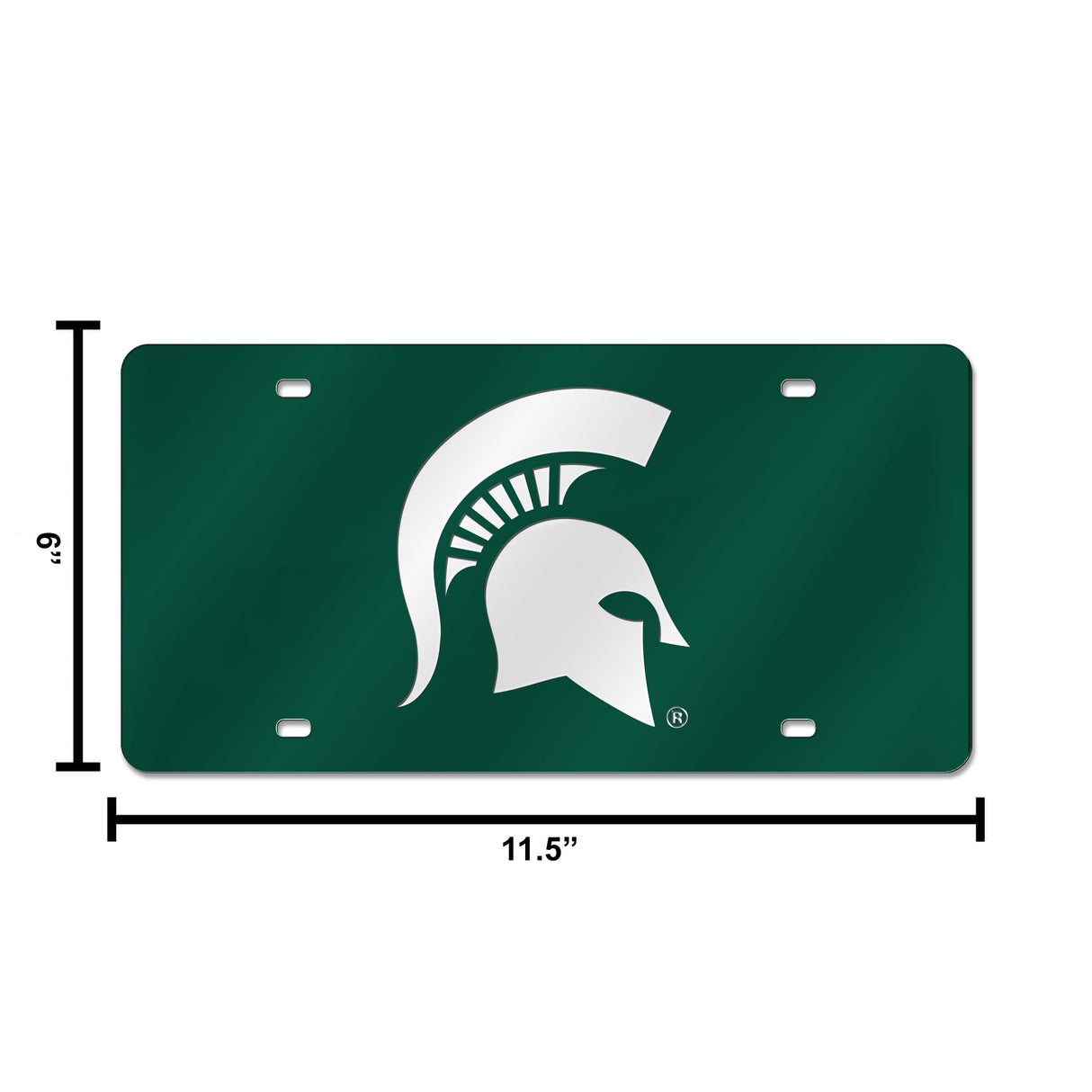 NCAA Michigan State Spartans Laser Cut Automobile Tag Fan Gear NCAA Michigan State Spartans
