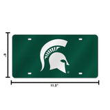 NCAA Michigan State Spartans Laser Cut Automobile Tag Fan Gear NCAA Michigan State Spartans