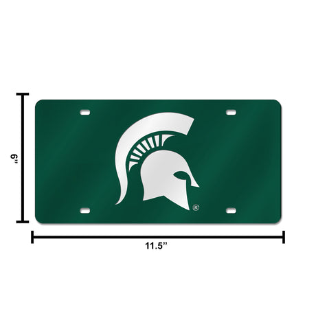 NCAA Michigan State Spartans Laser Cut Automobile Tag Fan Gear NCAA Michigan State Spartans