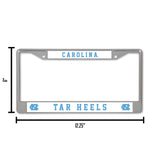 NCAA North Carolina Tar Heels Chrome License Plate Frame Fan Gear NCAA North Carolina Tar Heels