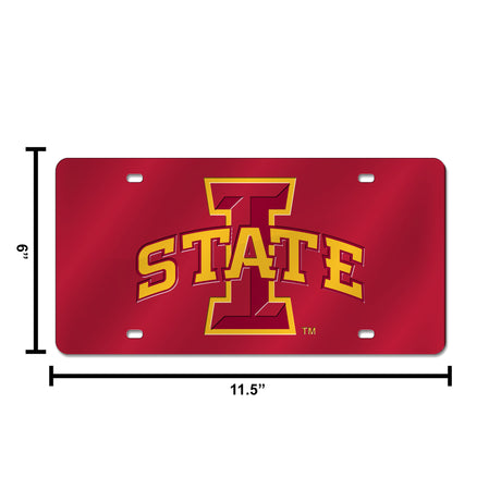 NCAA Iowa State Cyclones Laser Cut Automobile Tag Fan Gear NCAA Iowa State Cyclones