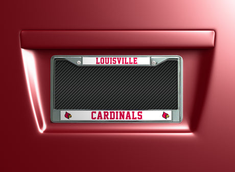 NCAA Louisville Cardinals Chrome License Plate Frame Fan Gear NCAA Louisville Cardinals