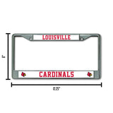 NCAA Louisville Cardinals Chrome License Plate Frame Fan Gear NCAA Louisville Cardinals