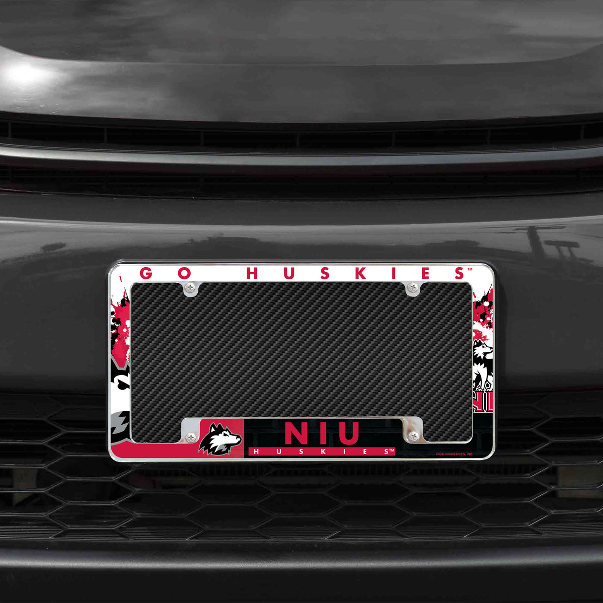 NCAA Northern Illinois Huskies All Over Chrome Frame Fan Gear NCAA Northern Illinois Huskies