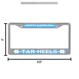 NCAA North Carolina Tar Heels Chrome Glitter License Plate Frame Fan Gear NCAA North Carolina Tar Heels