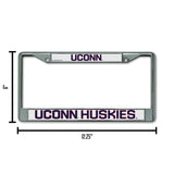 NCAA Connecticut Huskies - UCONN Chrome License Plate Frame Fan Gear NCAA Connecticut Huskies