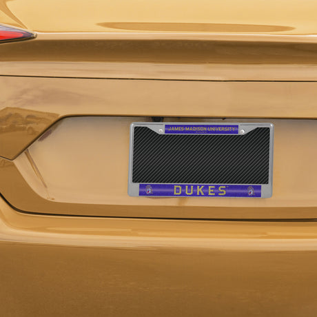 NCAA James Madison Dukes Chrome Glitter License Plate Frame Fan Gear NCAA James Madison Dukes