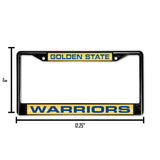 NBA Golden State Warriors Laser Cut Chrome License Plate Frame Fan Gear NBA Golden State Warriors