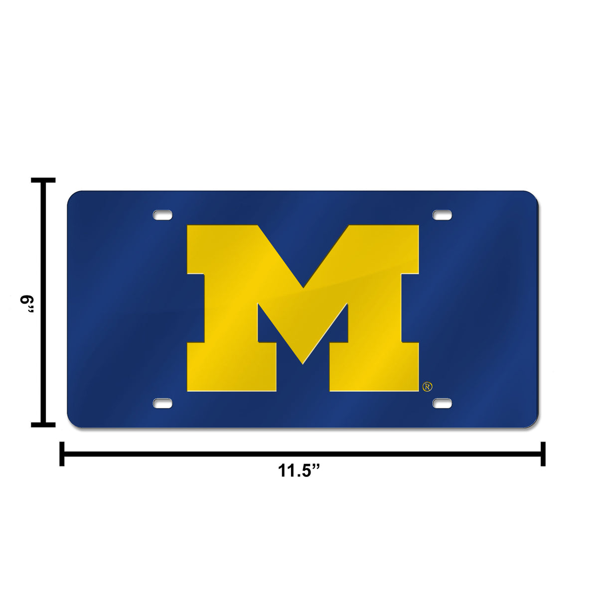 NCAA Michigan Wolverines Laser Cut Automobile Tag Fan Gear NCAA Michigan Wolverines