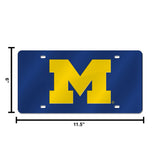NCAA Michigan Wolverines Laser Cut Automobile Tag Fan Gear NCAA Michigan Wolverines