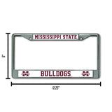 NCAA Mississippi State Bulldogs Chrome License Plate Frame Fan Gear NCAA Mississippi State Bulldogs