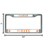 NCAA Clemson Tigers Chrome License Plate Frame Fan Gear NCAA Clemson Tigers