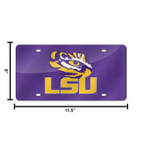 NCAA LSU Tigers Laser Cut Automobile Tag Fan Gear NCAA LSU Tigers
