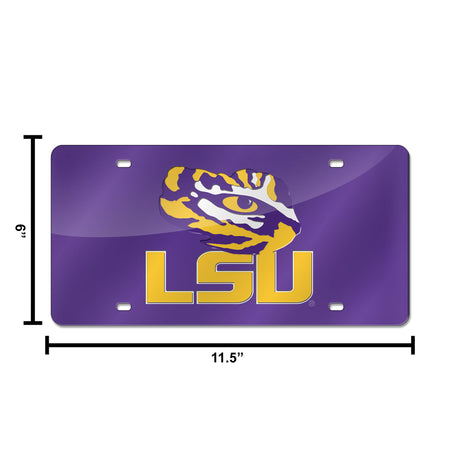 NCAA LSU Tigers Laser Cut Automobile Tag Fan Gear NCAA LSU Tigers