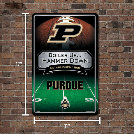 NCAA Purdue Boilermakers Large Metal Sign Fan Gear NCAA Purdue Boilermakers