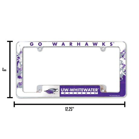 NCAA Wisconsin-Whitewater Warhawks All Over Chrome Frame Fan Gear NCAA Wisconsin-Whitewater Warhawks