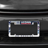 NCAA Connecticut Huskies - UCONN All Over Chrome Frame Fan Gear NCAA Connecticut Huskies