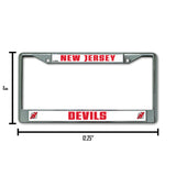 NHL New Jersey Devils License Frame Chrome Fan Gear NHL New Jersey Devils