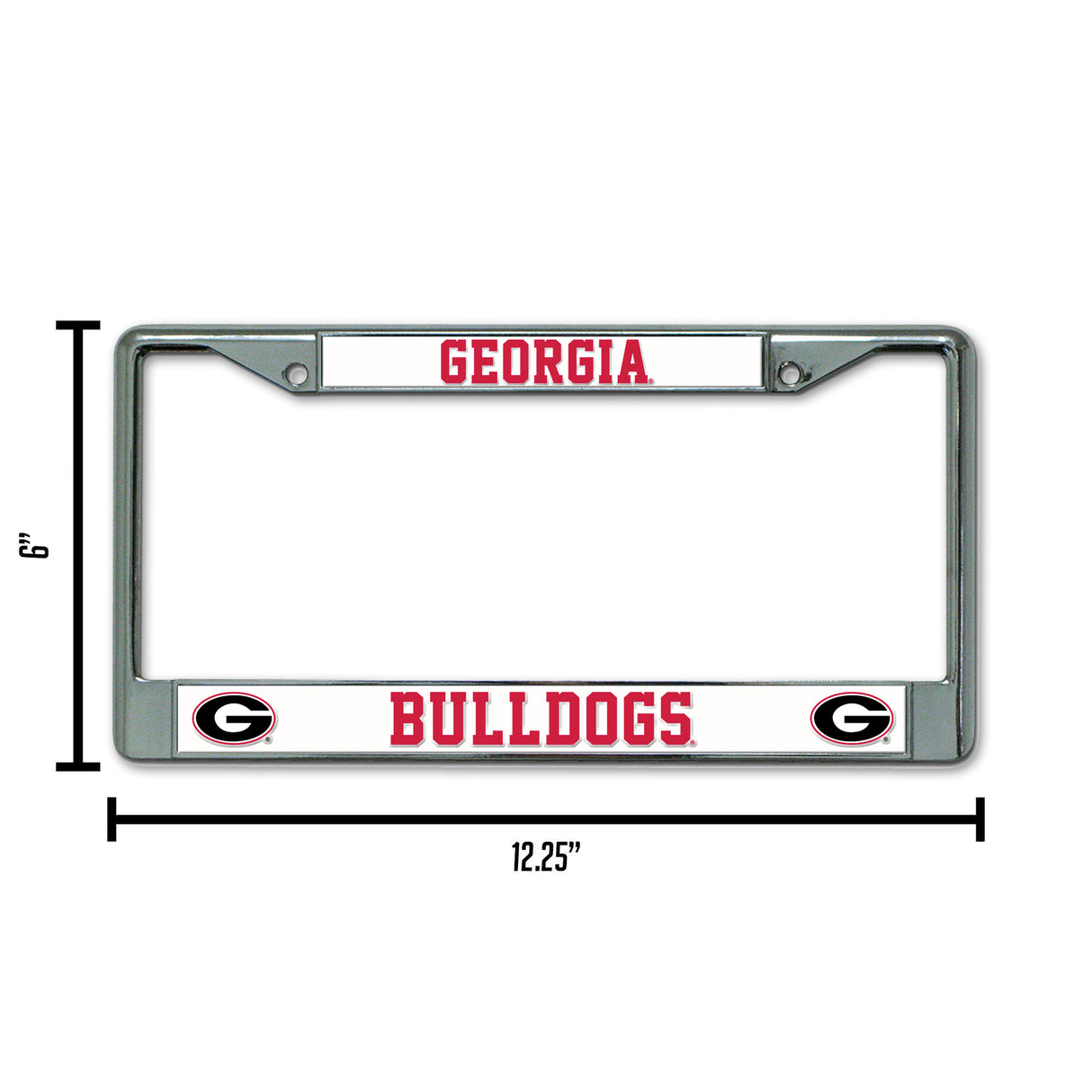 NCAA Georgia Bulldogs License Frame Chrome Fan Gear NCAA Georgia Bulldogs