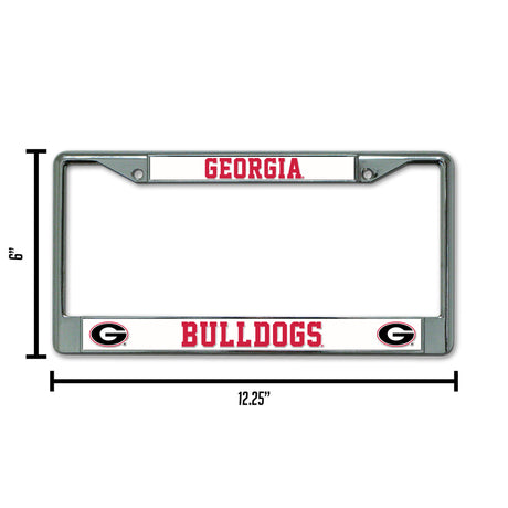 NCAA Georgia Bulldogs License Frame Chrome Fan Gear NCAA Georgia Bulldogs