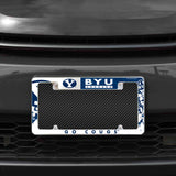 NCAA BYU Cougars All Over Chrome Frame Fan Gear NCAA BYU Cougars