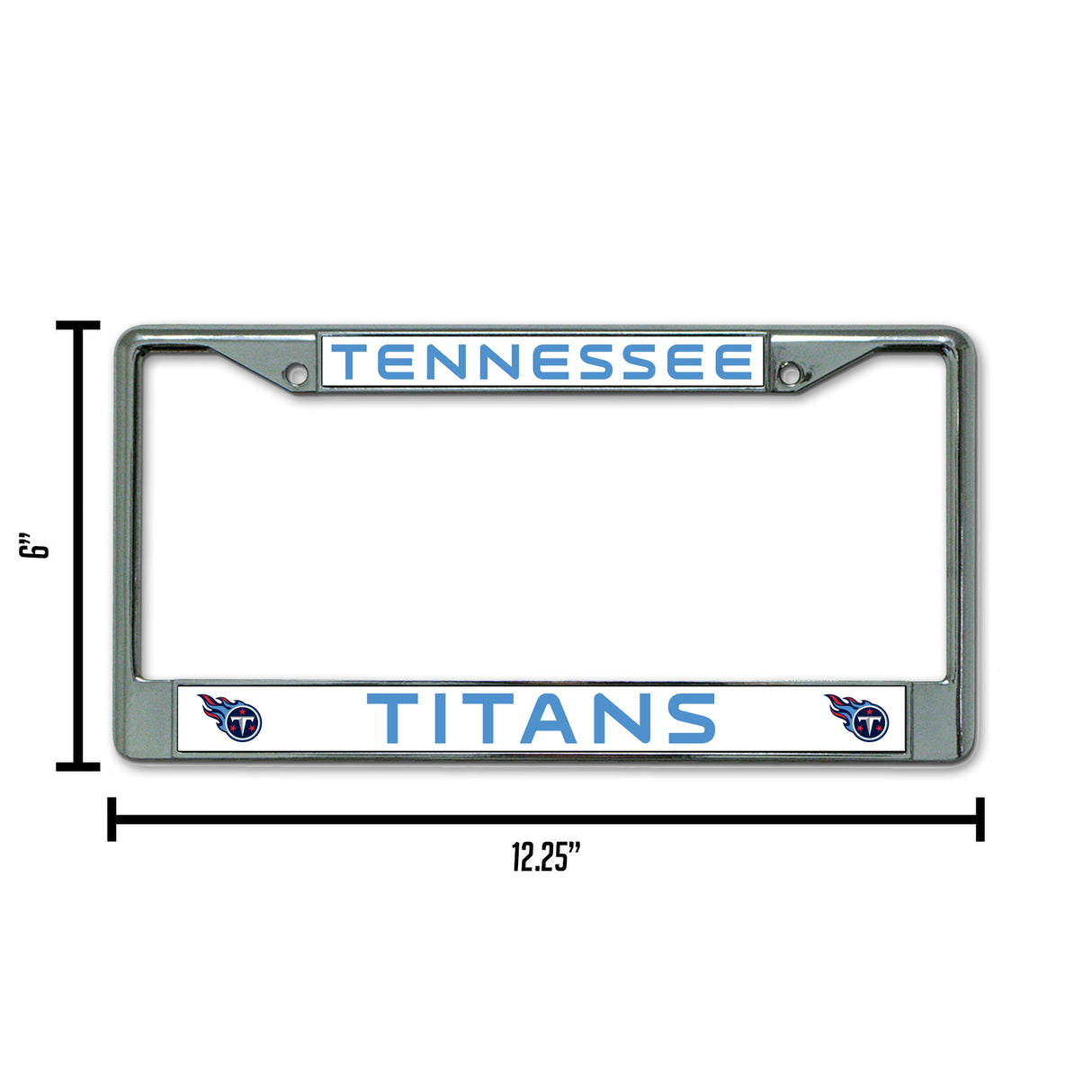 NFL Tennessee Titans License Frame Chrome Fan Gear NFL Tennessee Titans