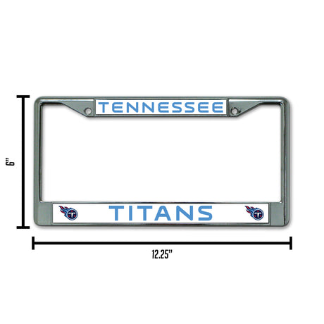 NFL Tennessee Titans License Frame Chrome Fan Gear NFL Tennessee Titans